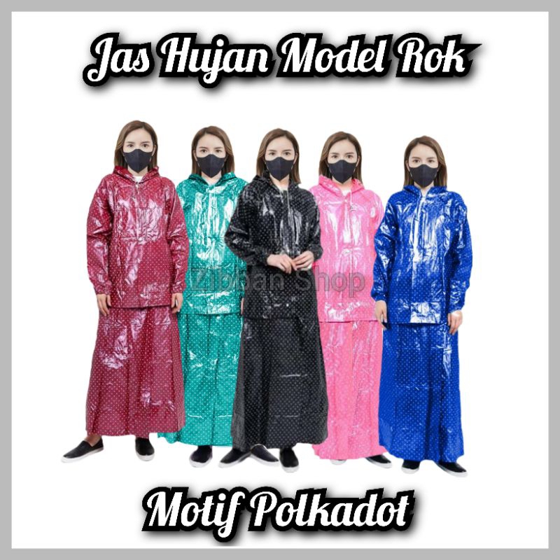 jas hujan wanita, jas hujan rok