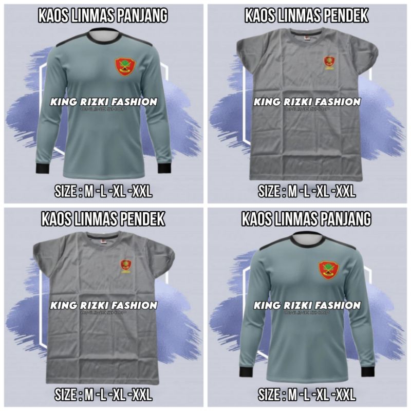 kaos linmas panjang terbaru, kaos linmas panjang abu terbaru berkulitas murah