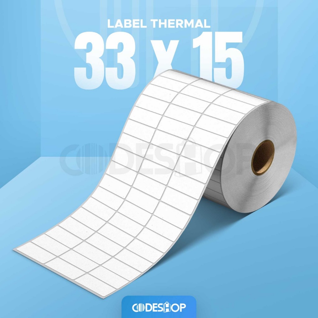 

Label Stiker Thermal 33x15 mm 3 Line Codeshop Core 1 Inch Isi 10000 Roll Printer Barcode Termal