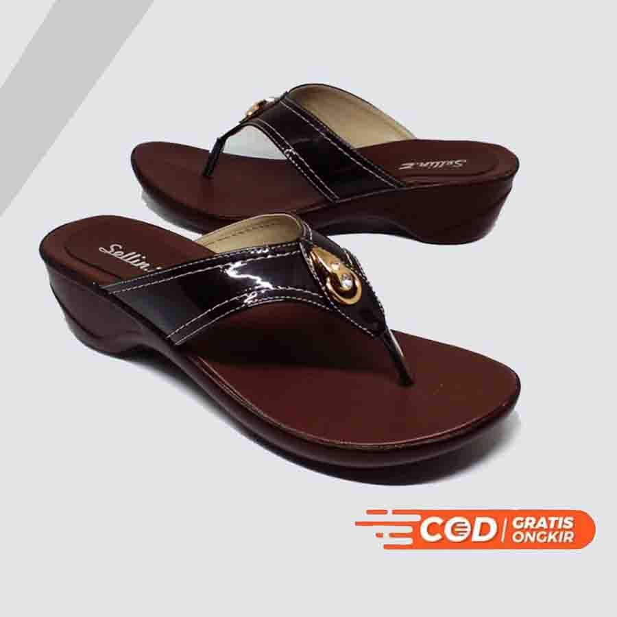 sandal wanita Wedges Mini HC06 / Sandal Wedges Pesta / Sandal Ibu-ibu kondangan