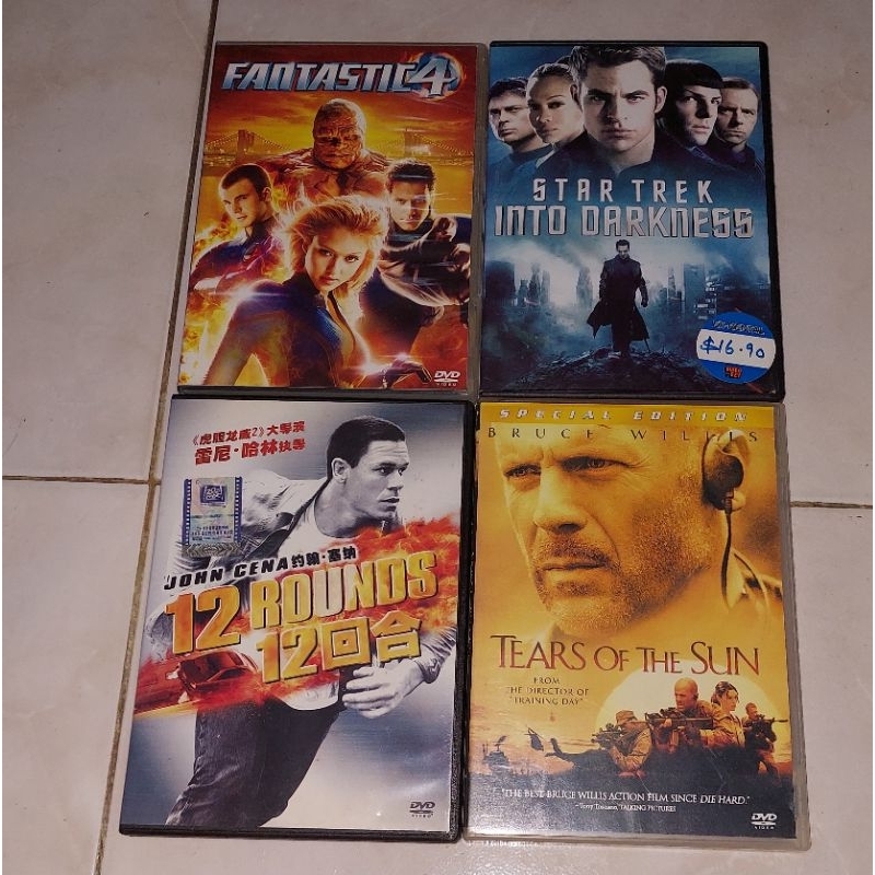 dvd original FANTASTIC 4 / STAR TREK INTO DARKNESS / 12 ROUNDS / TEARS OF THE SUN