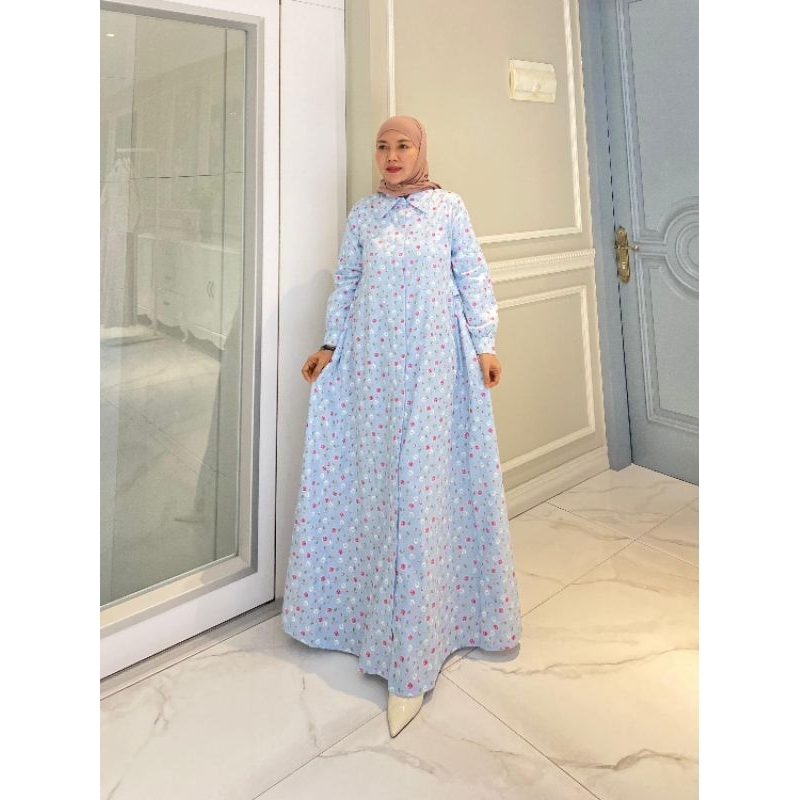 Gamis Katun Jepang rumple samping ori By Edness Kayla