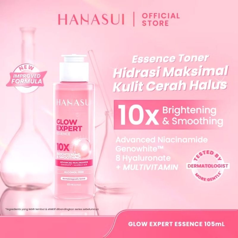 HANASUI Toner Glow Expert Essence 10x Brightening & Smoothing 105ml