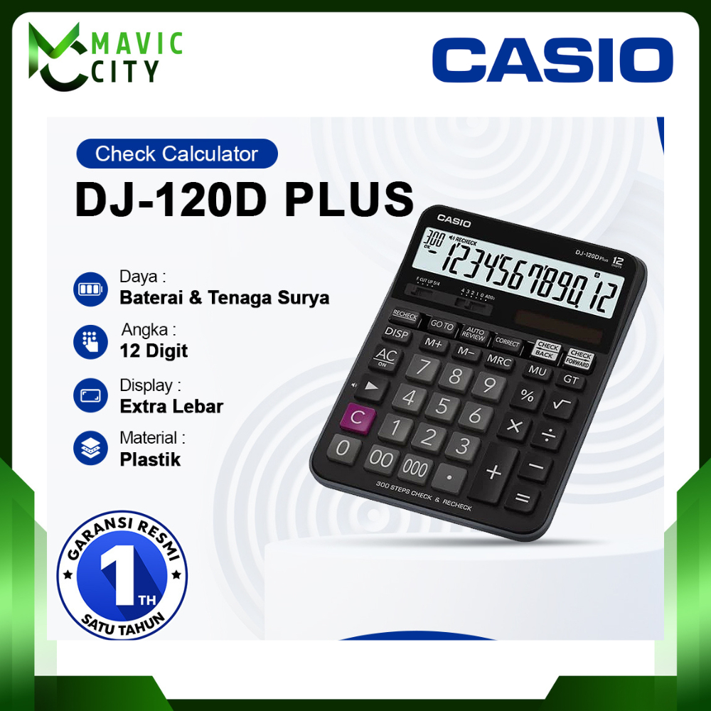 

Kalkulator Casio DJ-120DPLUS - garansi 1 tahun