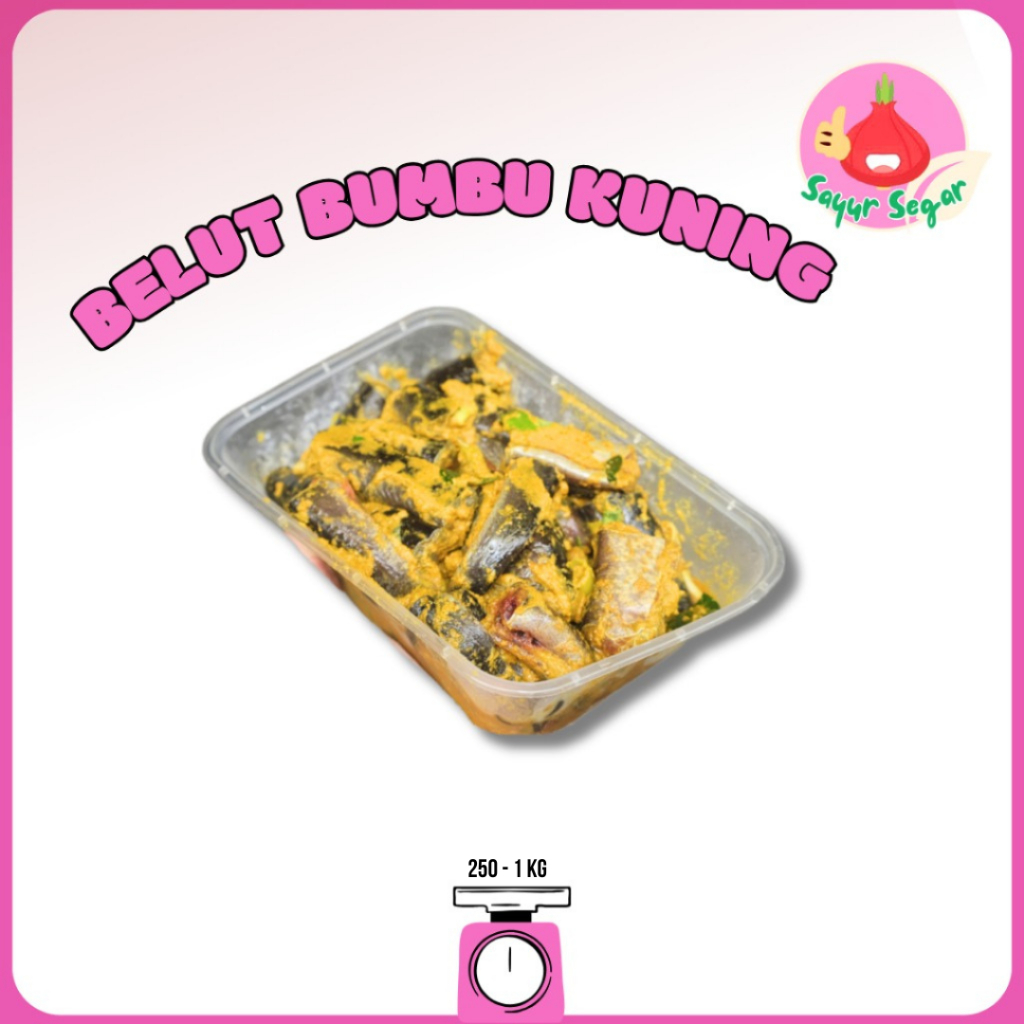 

Sayur Segar - Belut Segar Bumbu Kuning/ Seasoned Eel 1 kg