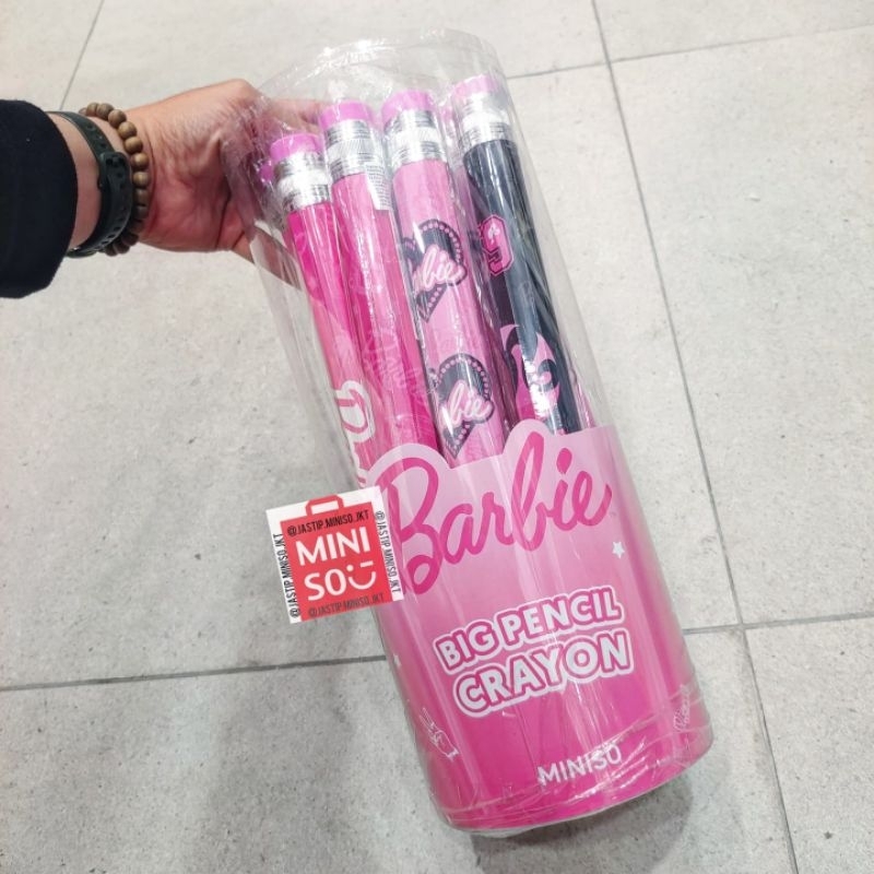 

MINISO Huge Pencil / Pensil JUMBO BARBIE Collection (PINK HEART / BLACK 69 / PINK BARBIE)
