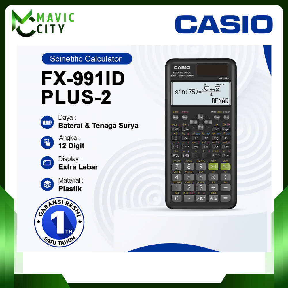 

Kalkulator Casio FX 991ID PLUS-2 Calculator Scientific - garansi 1 tahun