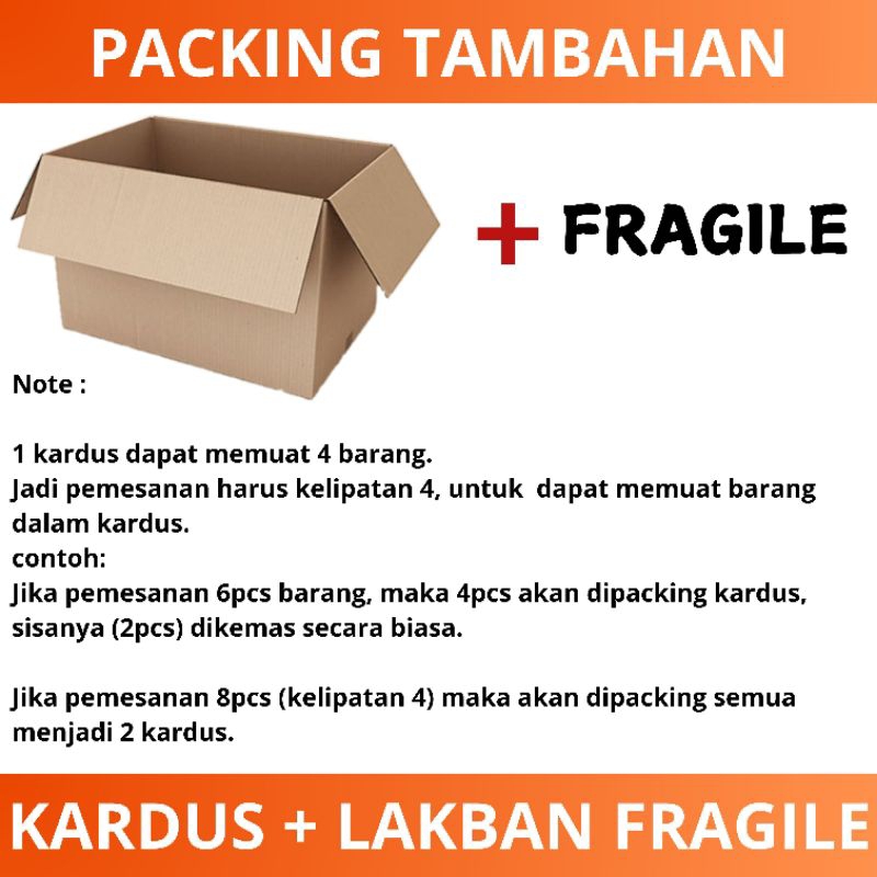 

Kardus Packing Tambahan Agar Lebih Aman Untuk Kelipatan 4 Barang