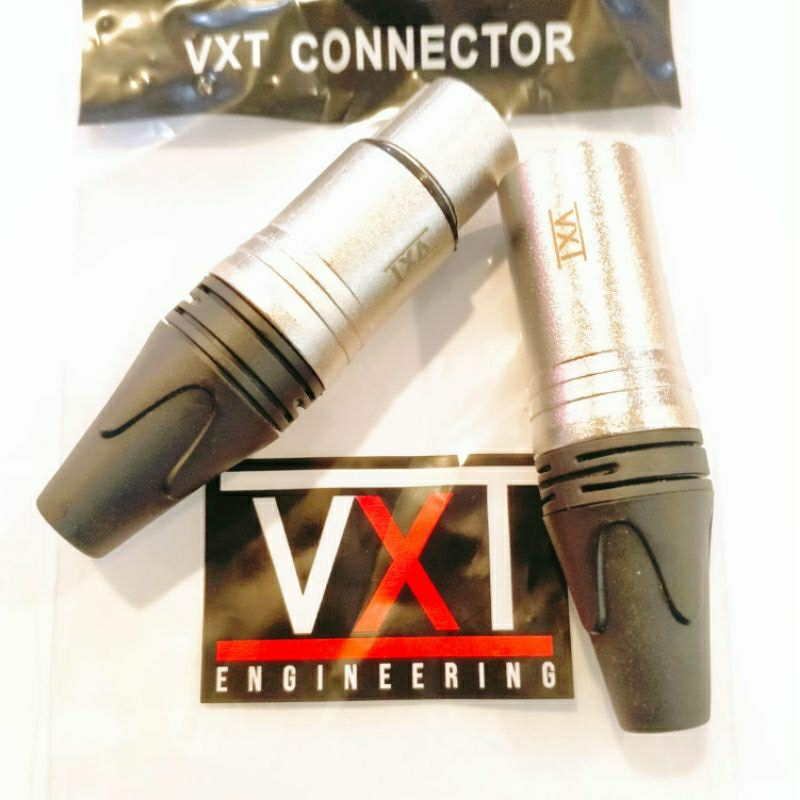 Jack Canon XLR 3pin Male/Female Original VXT Canon cowok cewek Sepasang