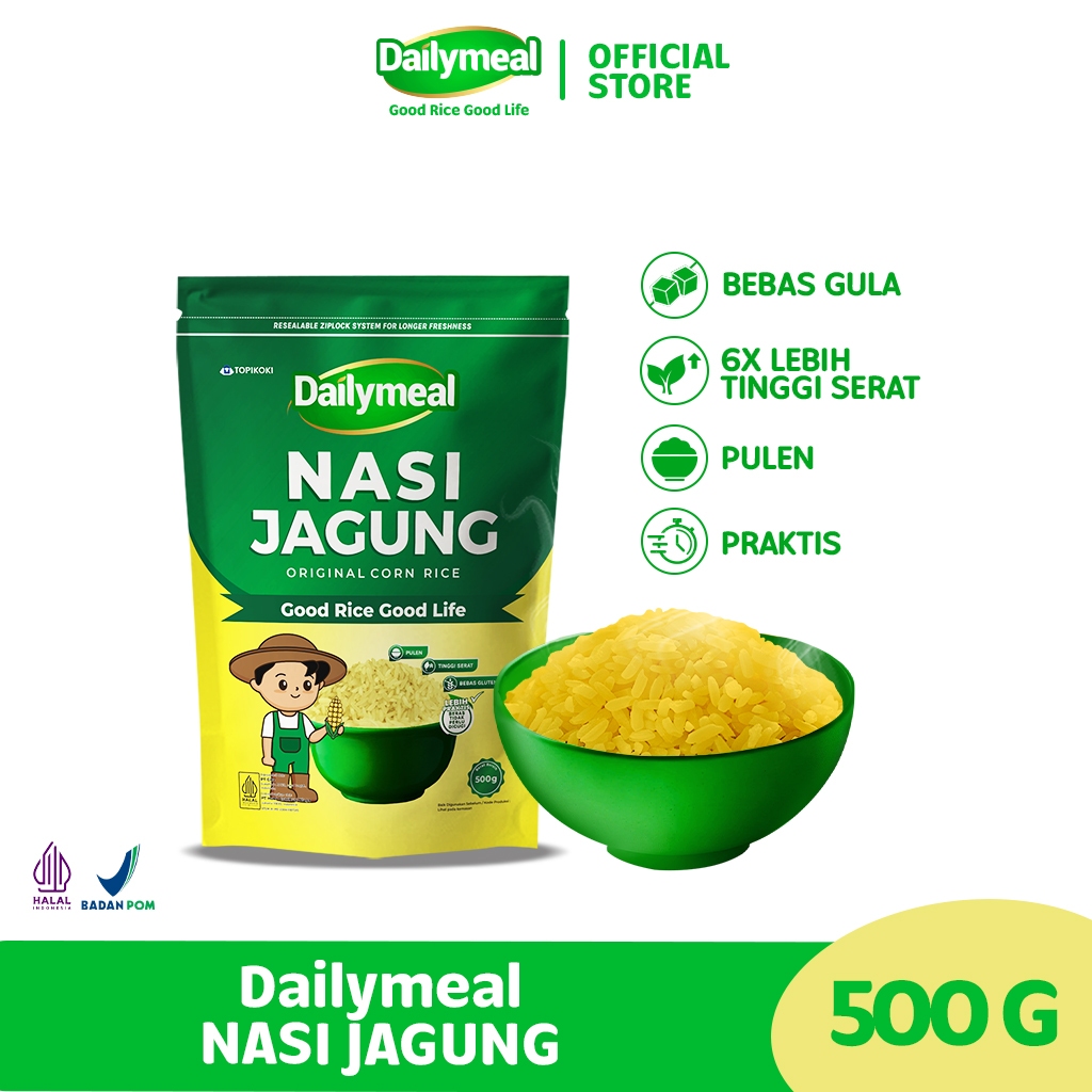 

Dailymeal - Corn Rice / Nasi Jagung 500g - Pilihan Sehat untuk Diet Rendah Kalori