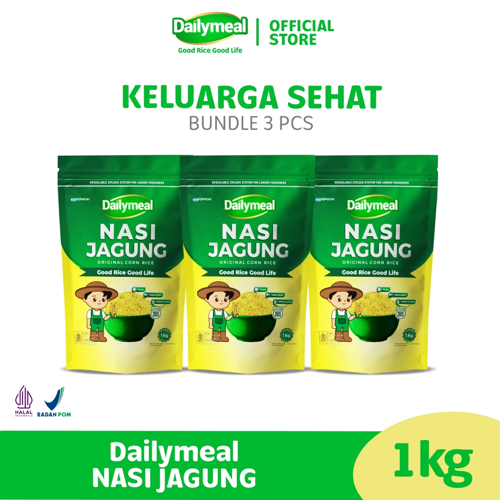 

[Keluarga Sehat] Dailymeal - Corn Rice 3x1 kg - Solusi Hemat untuk Nutrisi Keluarga Anda