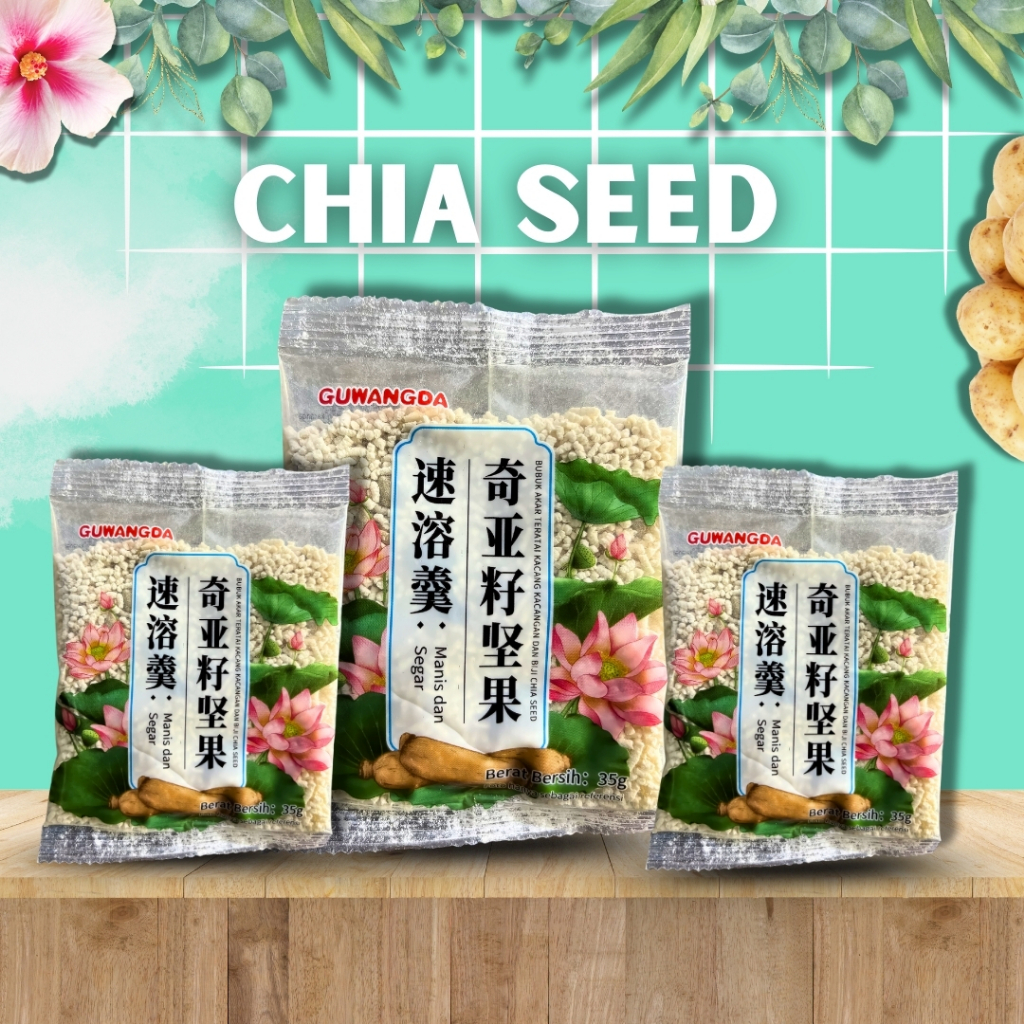 

( 5 PCS ) Oufen Lotus Root Powder - Sachet Ekonomis Chia Seed (35g) Kemasan Ekonomis & Praktis