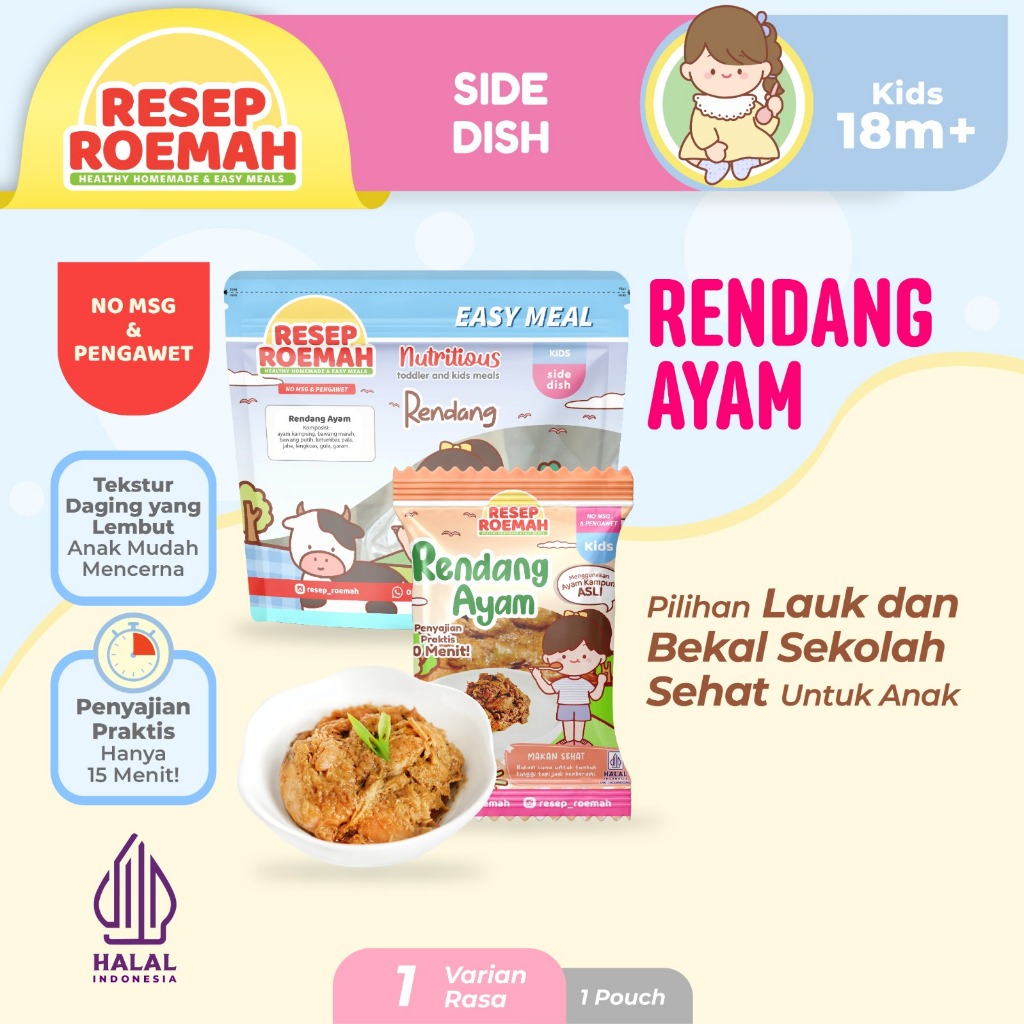 

RR Rendang Ayam / Makanan Sehat Anak Balita / Kids Healthy Homemade Frozen Food / No MSG