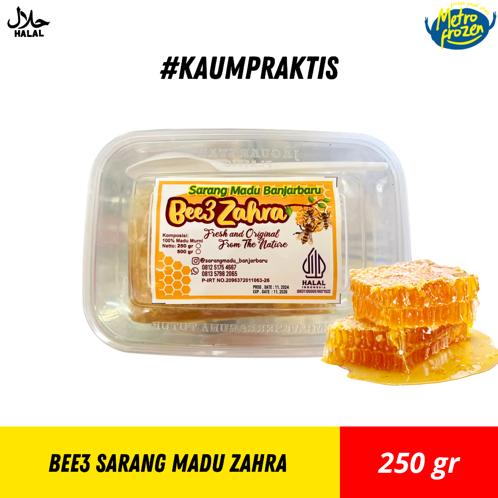 

BEE3 Sarang Madu Zahra 250gr //sarang madu asli //sarang madu asli instan Banjarmasin