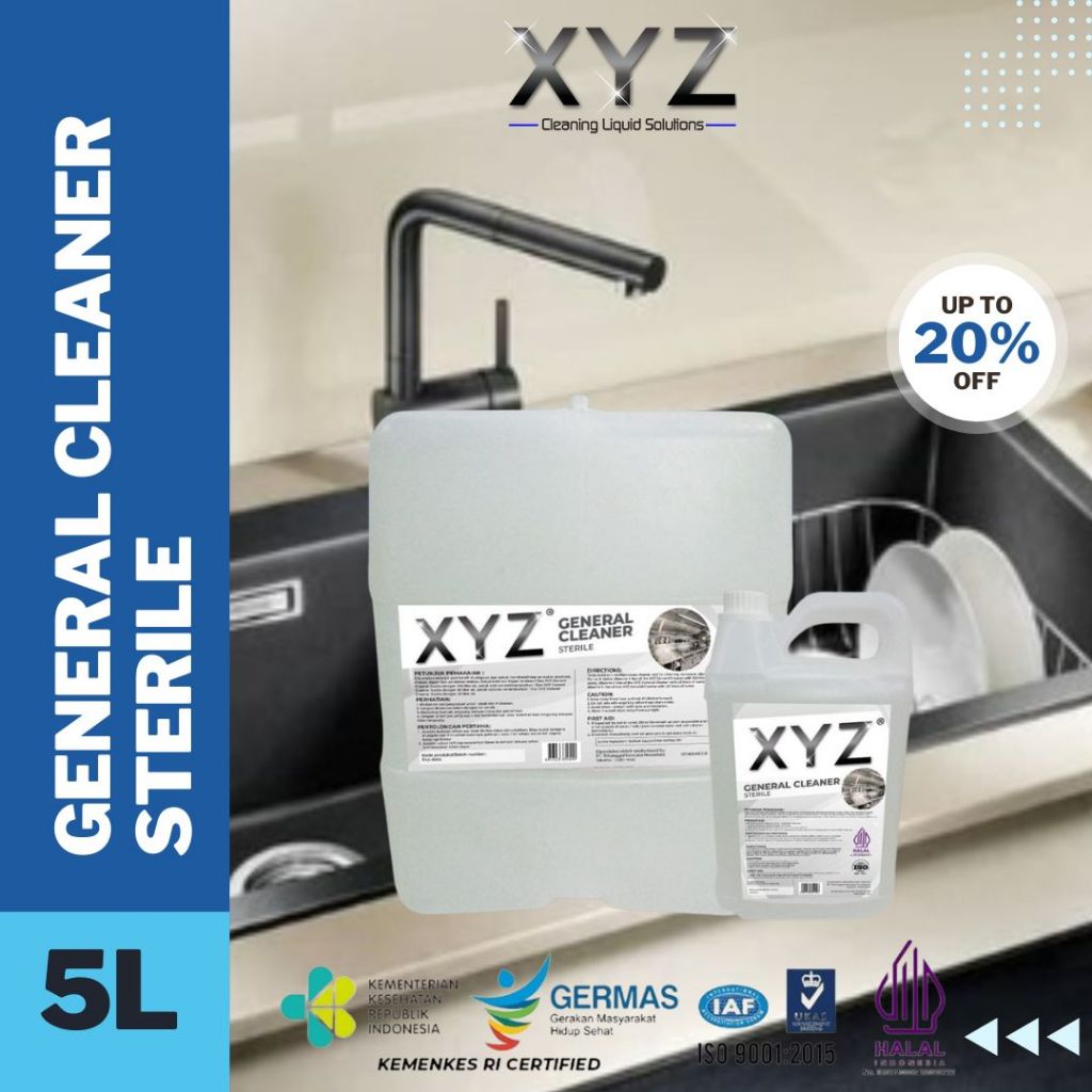 XYZ General Cleaner Sterile 5L/20L – Serbaguna, Higienis & Angkat Lemak Ampuh