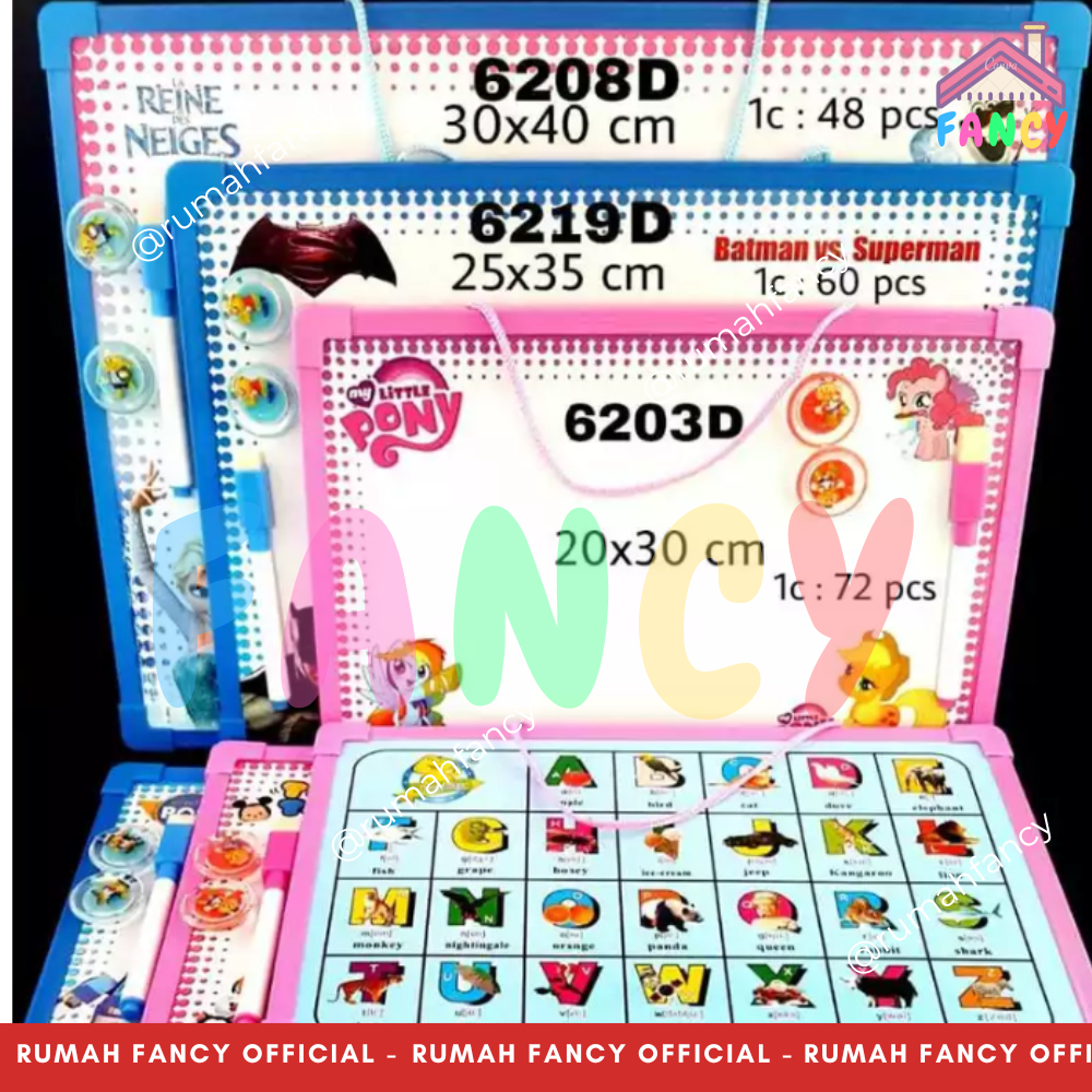 

Papan Tulis FANCY / White Board Anak TEBAL Karakter Anak Perempuan / Laki-laki Lucu Unik Murah