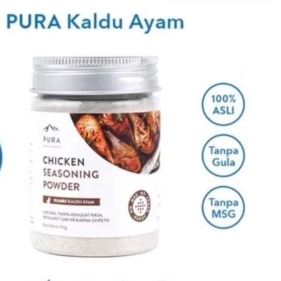 

Pura Kaldu Asli | Bumbu Kaldu Ayam (100gr) - Chicken Seasoning Powder - Kaldu Mpasi - BB Booster
