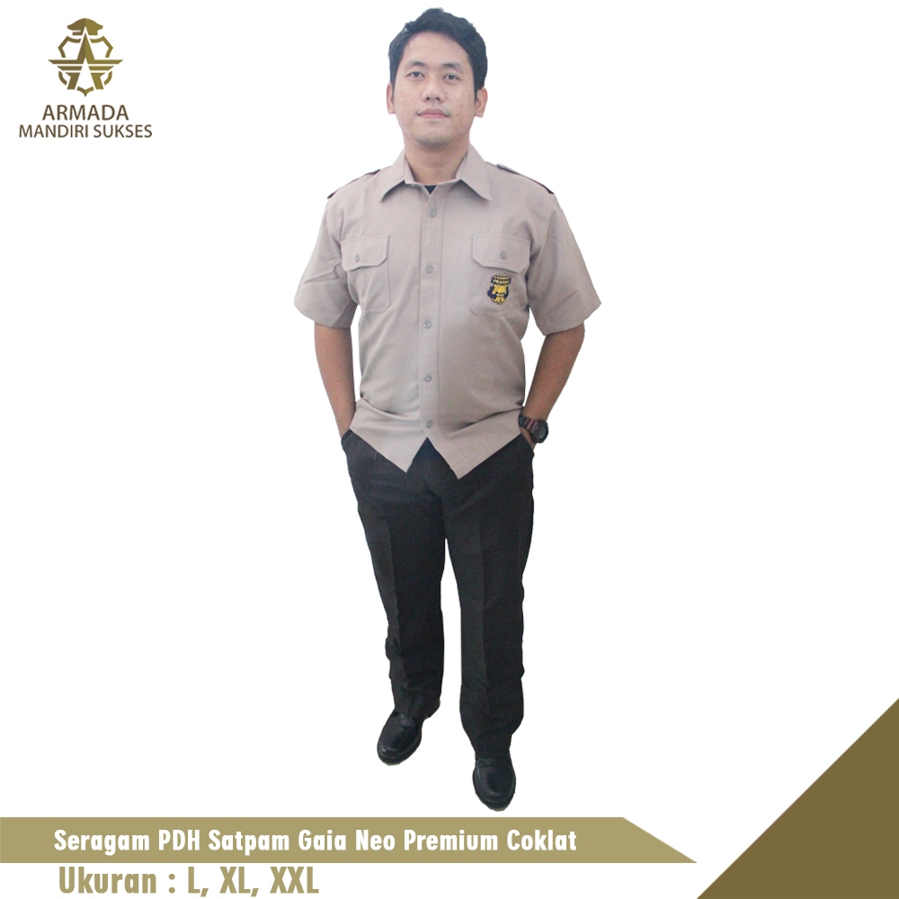 Seragam PDH Satpam Gaia Neo Premium Coklat