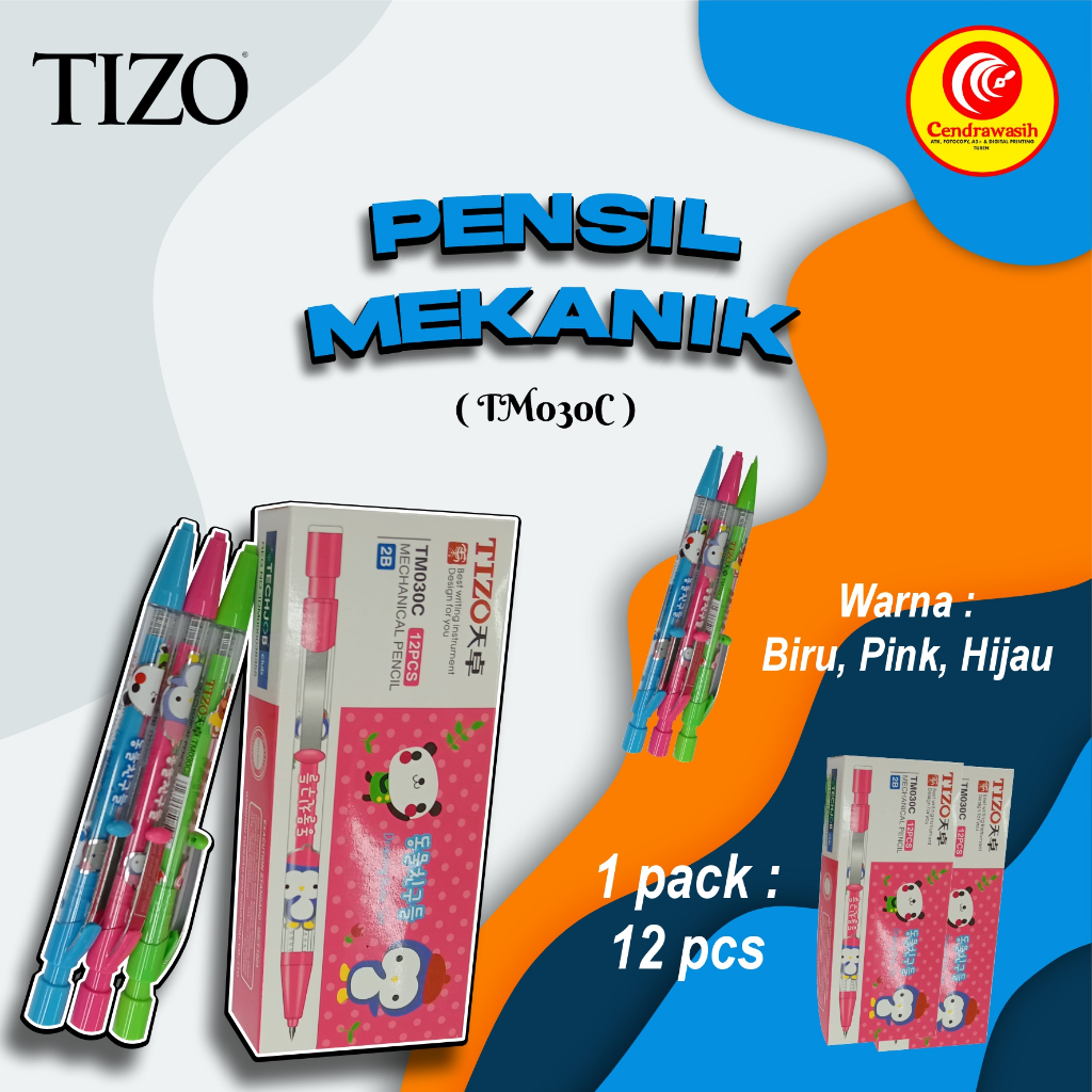 

PENSIL MEKANIK TIZO TM030C 2B 2.0MM PACK