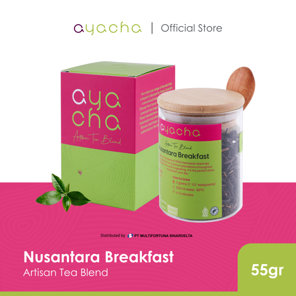 

Ayacha Artisan Tea - Nusantara Breakfast | Loose Tea Jar 55 Gram | Teh Bunga Teh Fruity