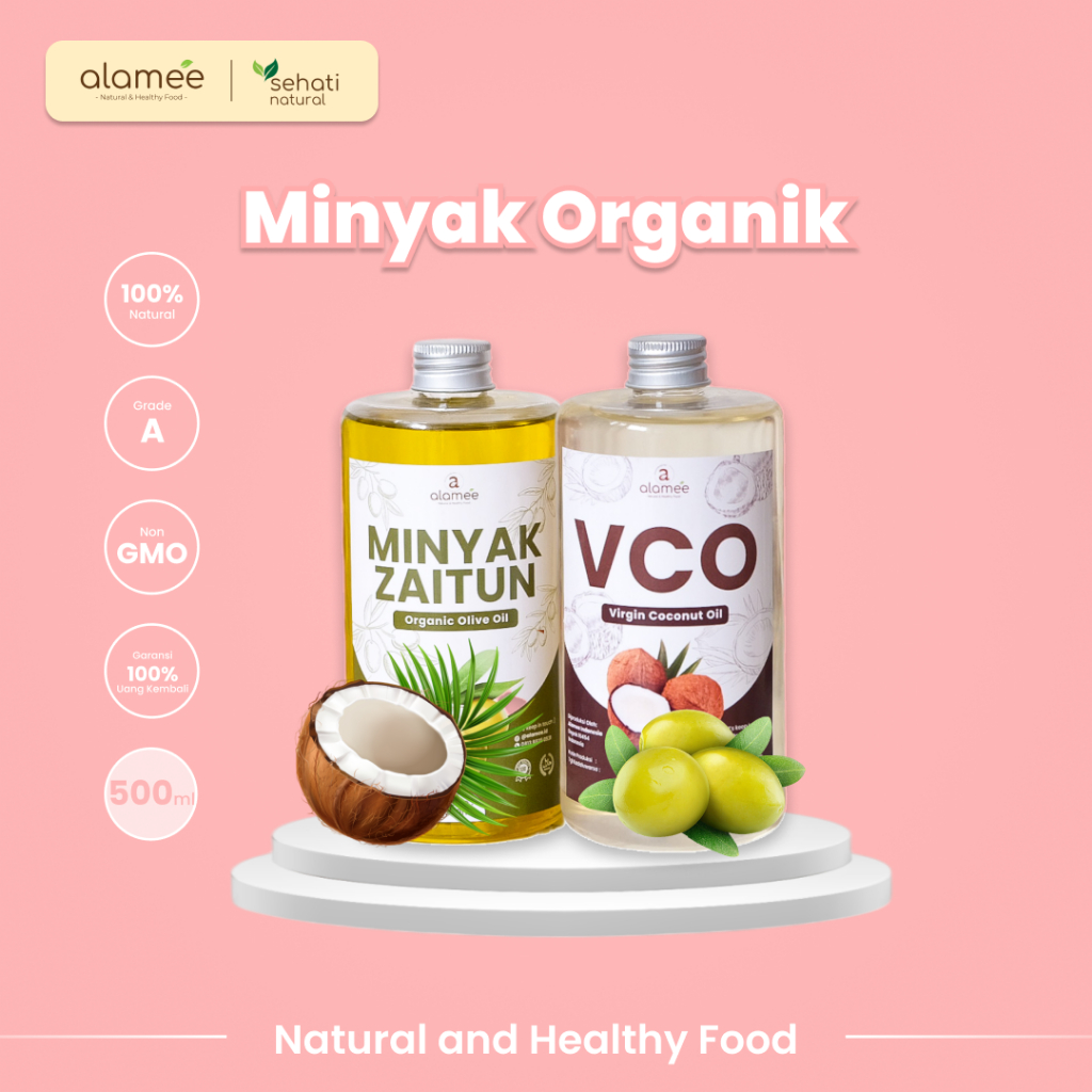 

ALAMEE Virgin Coconut Oil Minyak Zaitun Kelapa Murni Extra VCO Dapat Di minum Di masak Organik 500ml