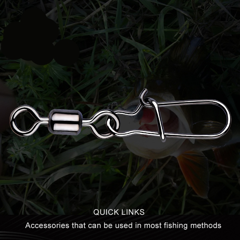 [Ready] Isi 50 Kilikili Swivel Pancing Snap Kili Kili Snap Swivel Pancing Stainless Steel Fishing