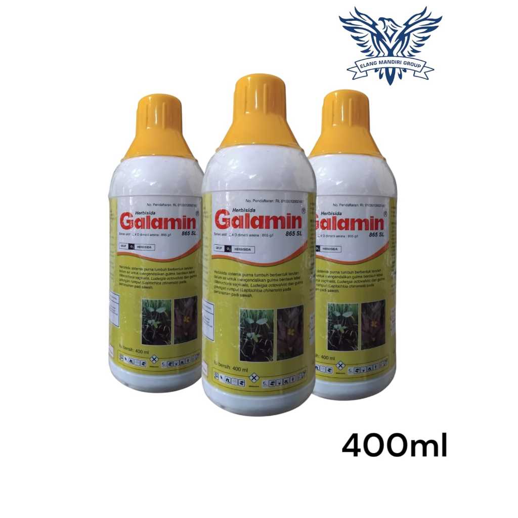 Galamin 865sl 400ml Herbisida Dimetil Amina 865 g/l Pembasmi Rumput Gulma Pada Tanaman Padi Agricon 
