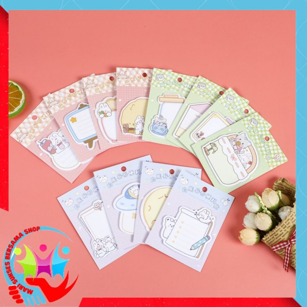

MSBS Sticky Note Karakter Kartun Lucu Isi 20 Lembar Tempelan Kertas Catatan Memo Note Karakter Animal Mini Book Karakter Hewan Lucu 20 Sheets Memo Pad DIY Scrapbook Decorating Stationery