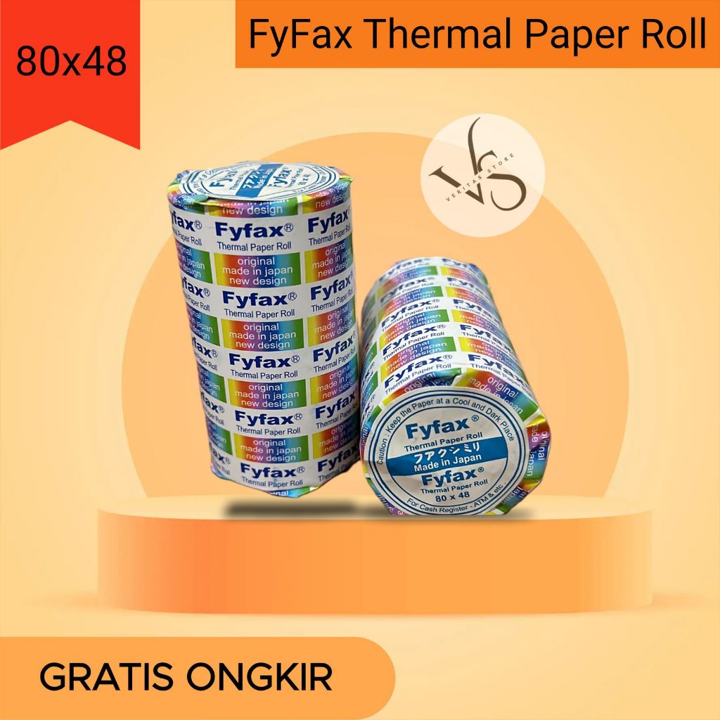 

Kertas Thermal EDC ukuran 80 x 48 Register Paper Roll Struk Kasir FyFax Made in Japan