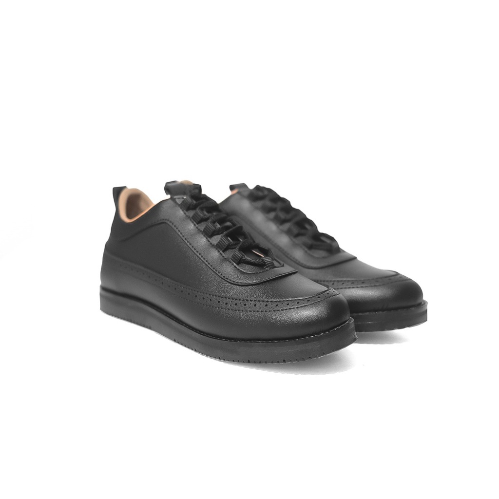 BRYGAN FOOTWEAR - SNEAKERS WING BROGUE BLACK