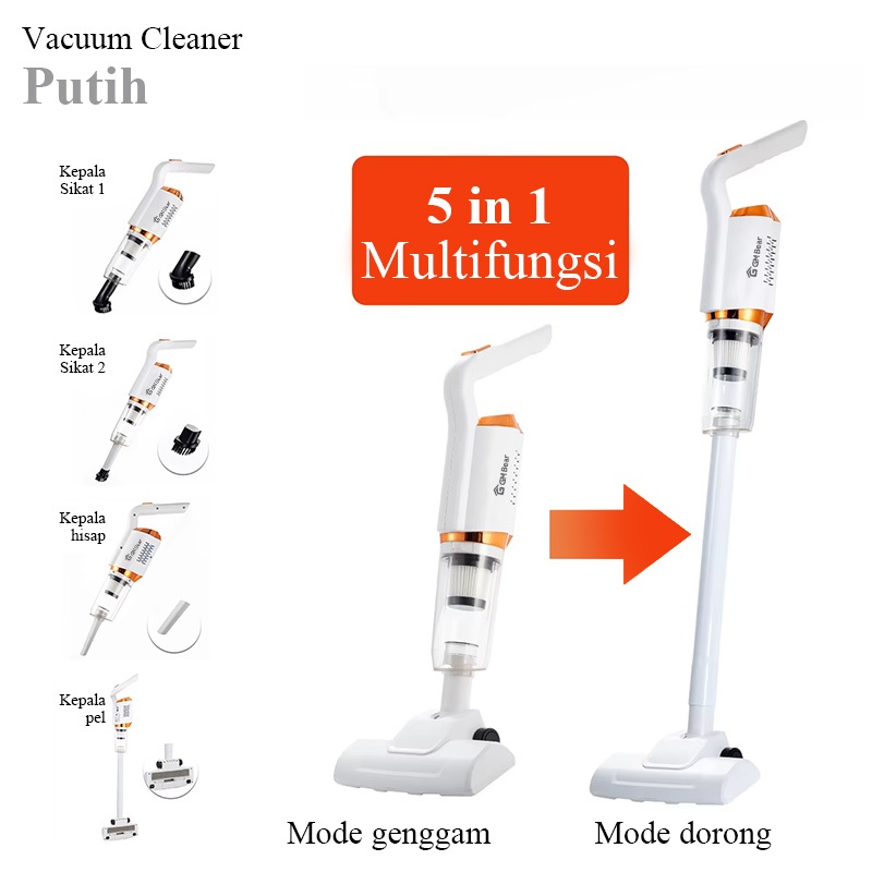 Shop.Eazy Vacuum Cleaner Penyedot Debu Cordless 5in1 2034 - Alat Penyedot Rumah Debu Karpet dan Kasu
