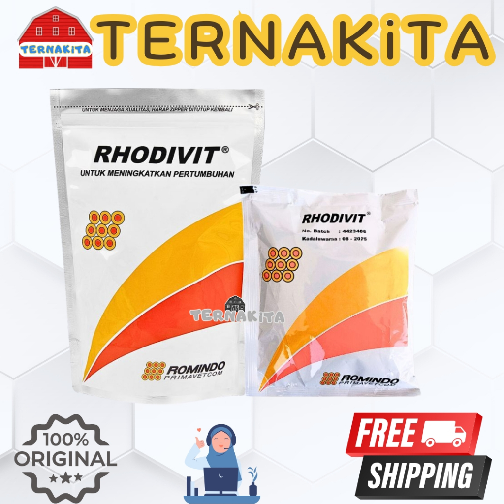 RHODIVIT 100 gr - Multivitamin Microvit Dosis Tinggi Untuk Hewan Tingkatkan Imun Dan Produktivitas