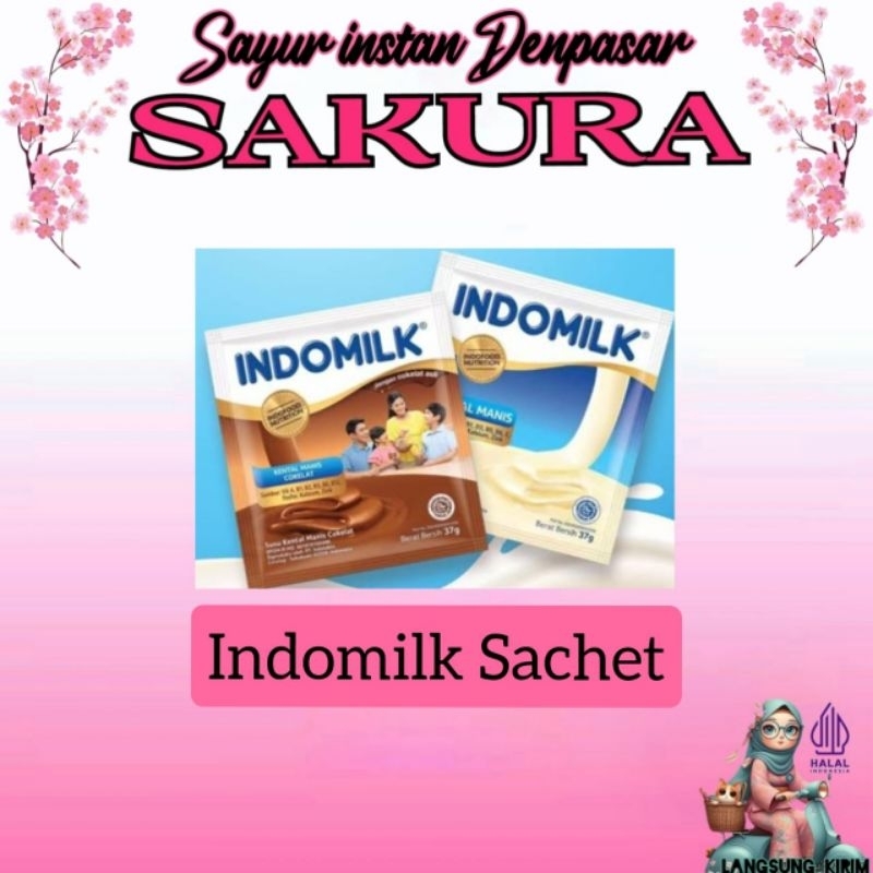 

Susu Sachet indomilk putih & coklat _ Sakura