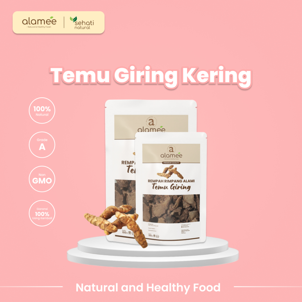 

Temu Giring Kering Organik Kuning Gajah Rempah Rimpang Alami