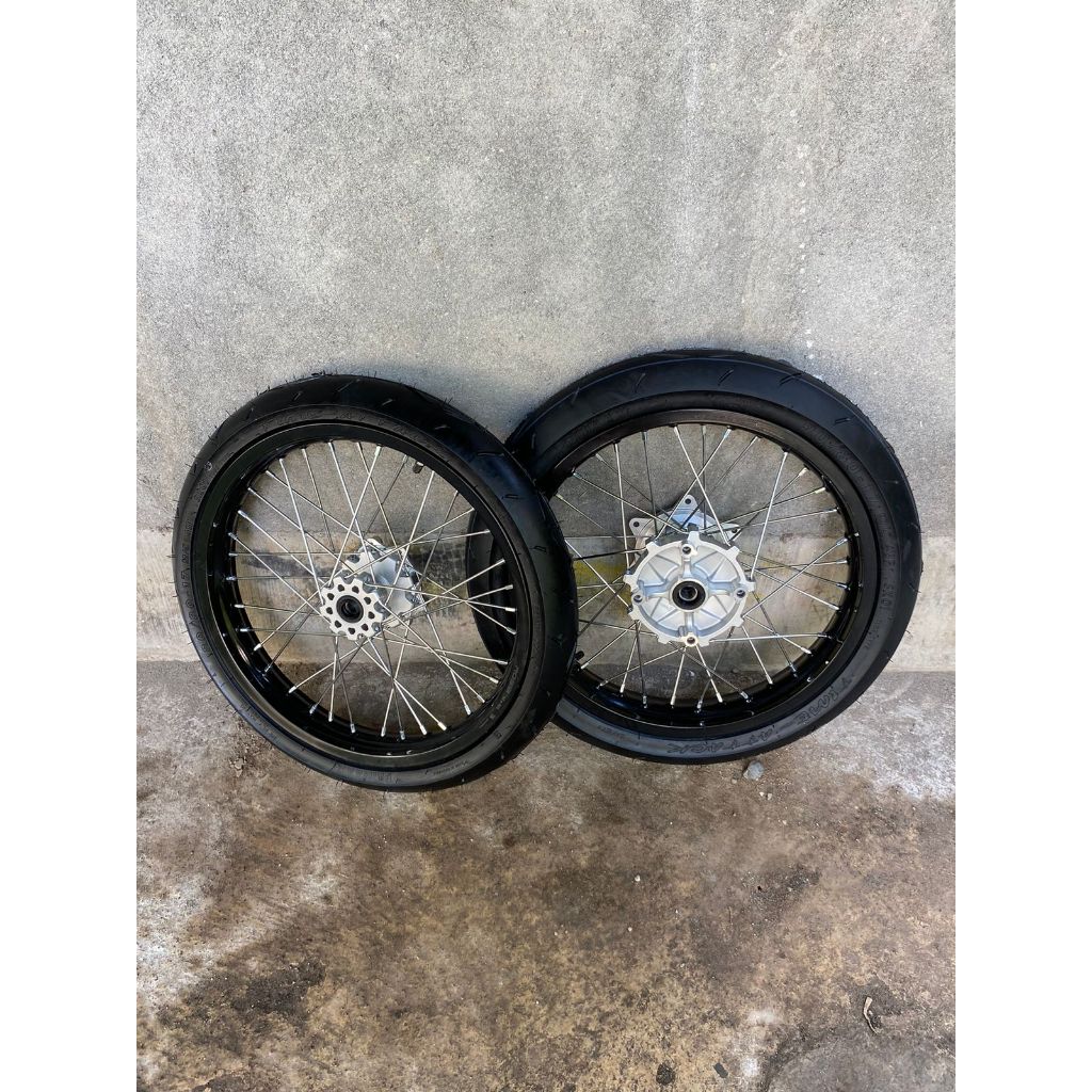 Velg Semi Cacing CRF 160/185 Ring 17 Ban Primax Baru Wheelset Surex CRF 150 L