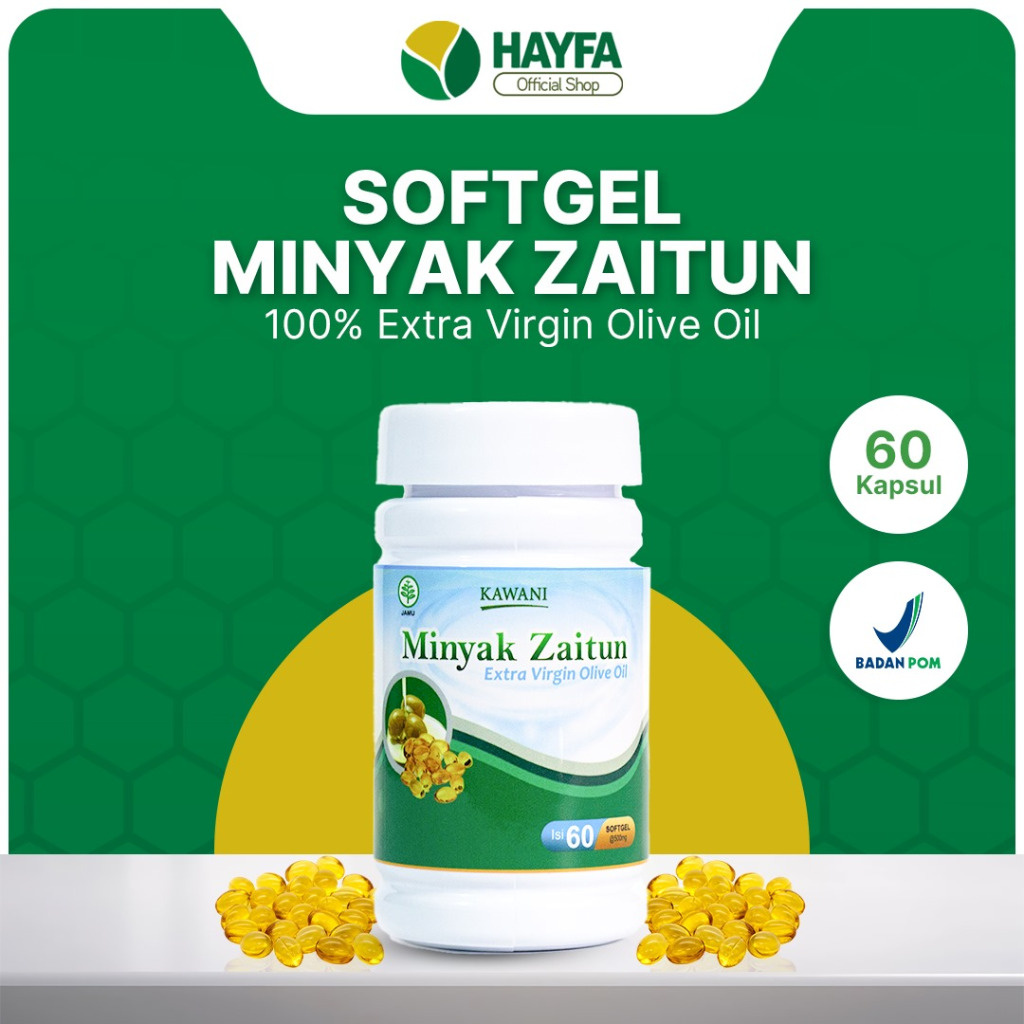 

Softgel Zaitun Extra Virgin Olive Oil 100% Alami Bantu Cukupi Kebutuhan Cairan Tubuh