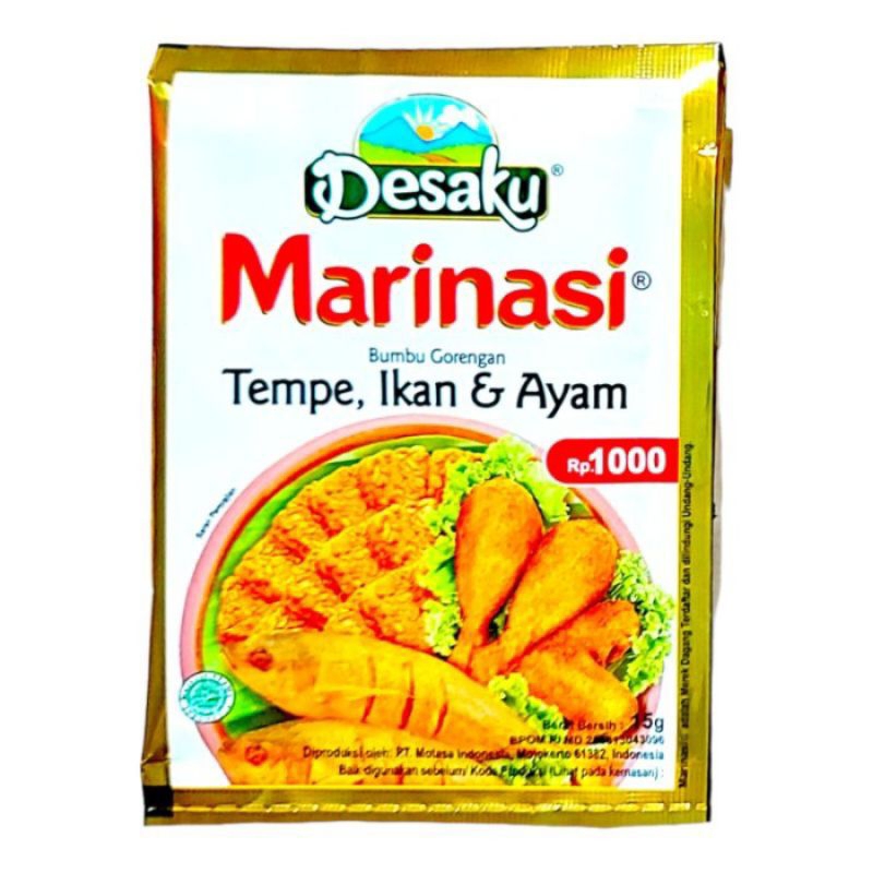 

Desaku Marinasi Tempe, ikan dan ayam 15gr