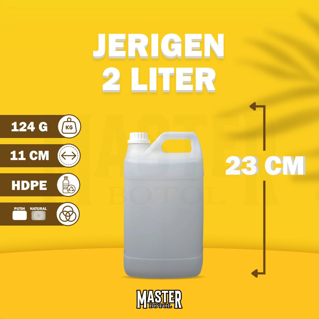 Jerigen 2 ltr HDPE baru / 2 liter / 2 kg / laundry / 2liter / 2 ltr