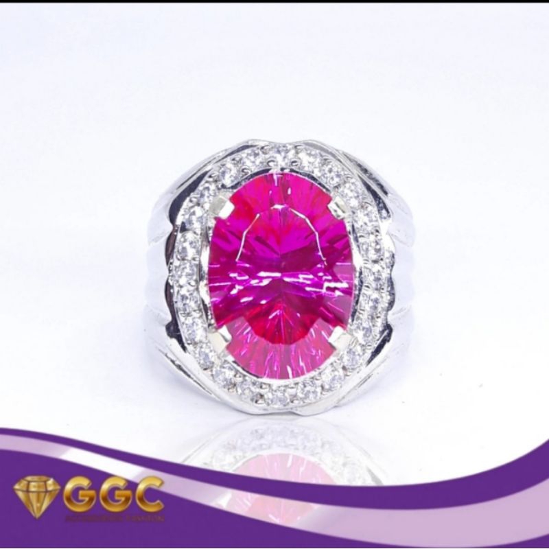 Batu Cincin Natural Pink Topaz Original