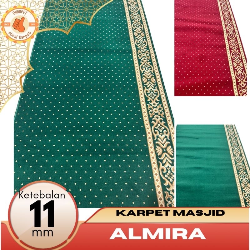 Karpet Masjid Almira 1 Roll uk 120 x 600 cm Tebal 11 mm - Sajadah Masjid