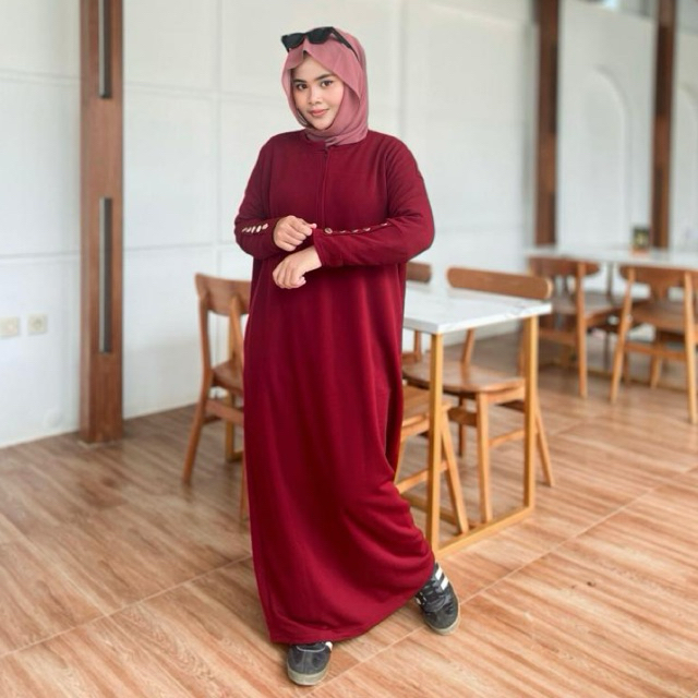 Lokal By FX - Gamis Inara Dress Inara Button Lembut Nyaman Mewah Maxi