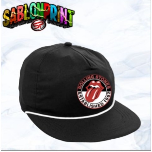 Topi Snapback Classic  ROLLING STONES ESTCasual Rope Hat | Topi Distro | Topi Premium