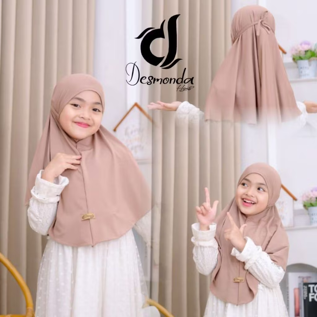 hijab instan anak bergo zerrin usia 3-6 tahun jersey balon premium