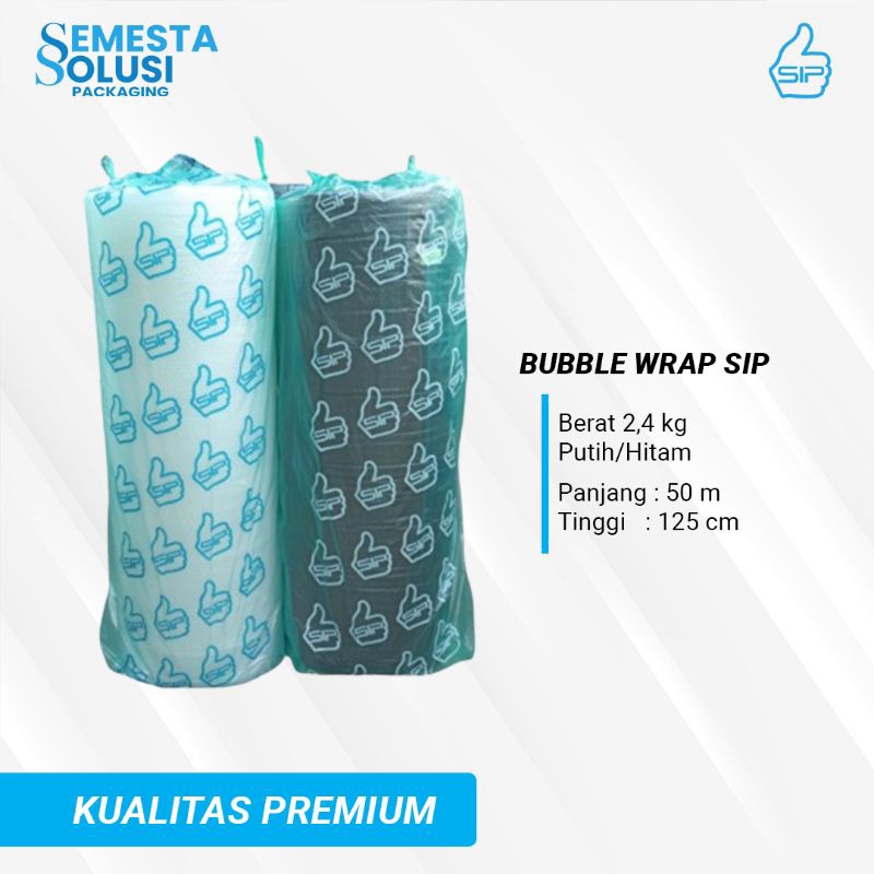 

Bubble Wrap 125 x 50 m - 2,4 Kg - Hitam Putih - Sip