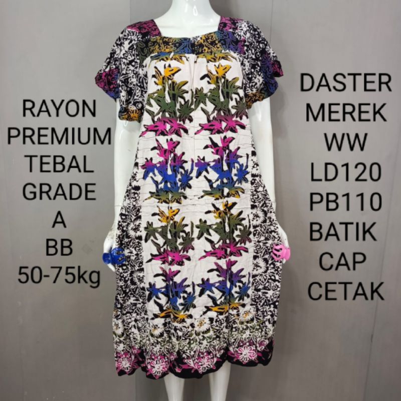 PROMO DISKON Daster Sikak Batik WW By BL Bingliang Ld120 Pb110
