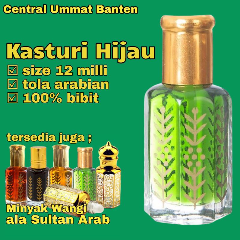 Minyak Wangi KASTURI HIJAU isi 12 Milli