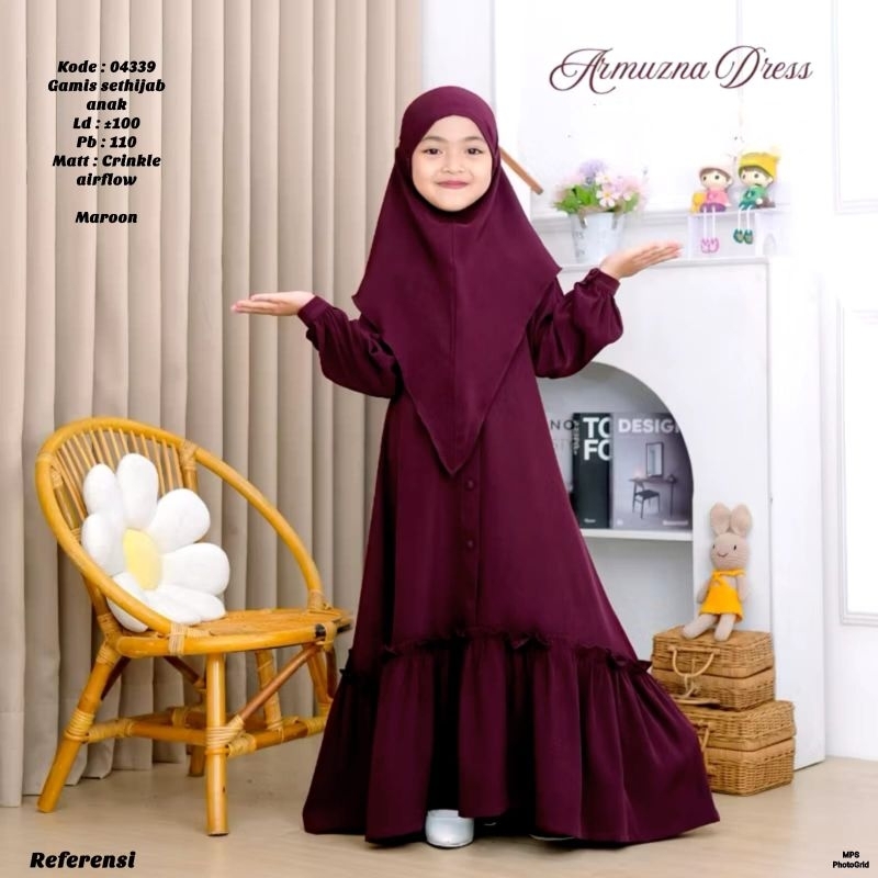 Gamis anak rayon twill