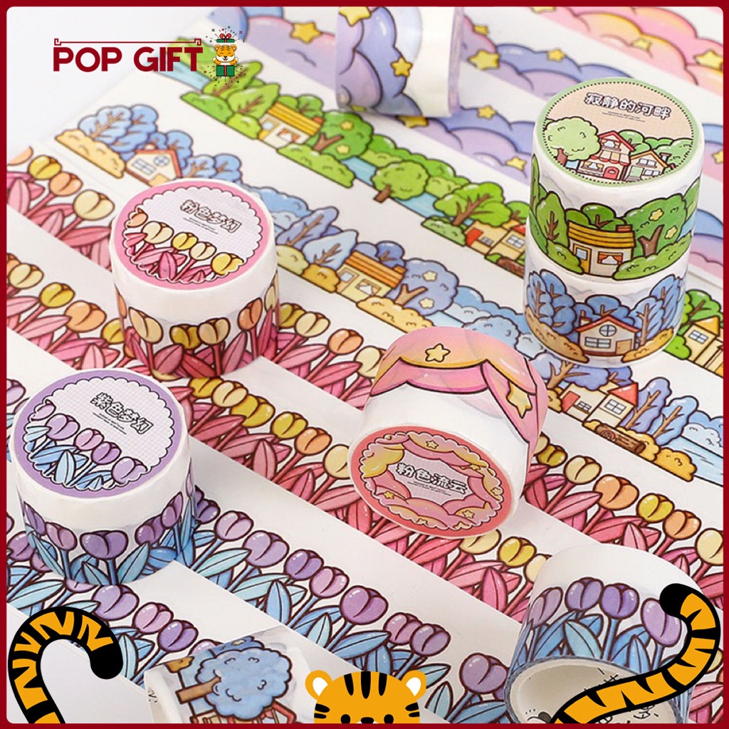 

PG Washitape Lace Limited Tape Masking Tape Colourfull Dekor Buku Jurnal Tape Set Lakban Lucu TLD82