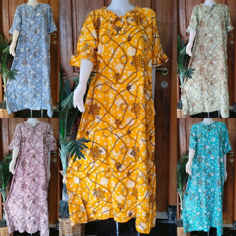 DASTER RAYON KAFTAN BINA BY ORIGINAL BATIK HUZA LENGAN PENDEK UKURAN STANDAR