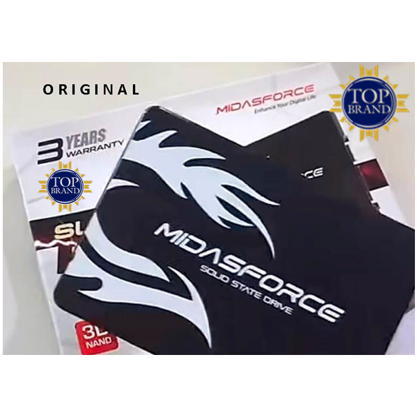 SSD MIDASFORCE 256 GB SATA III, 2.5" - GARANSI RESMI-ORIGINAL TOP BRAND